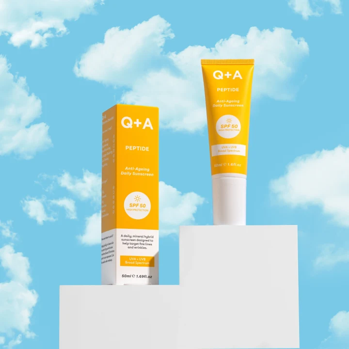 Q+A SPF 50 Peptide Sunscreen 50 ml Q+A
