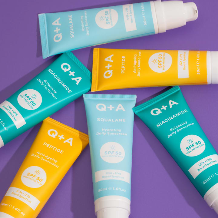 Q+A Squalane Sunscreen SPF 50, 50 ml Q+A