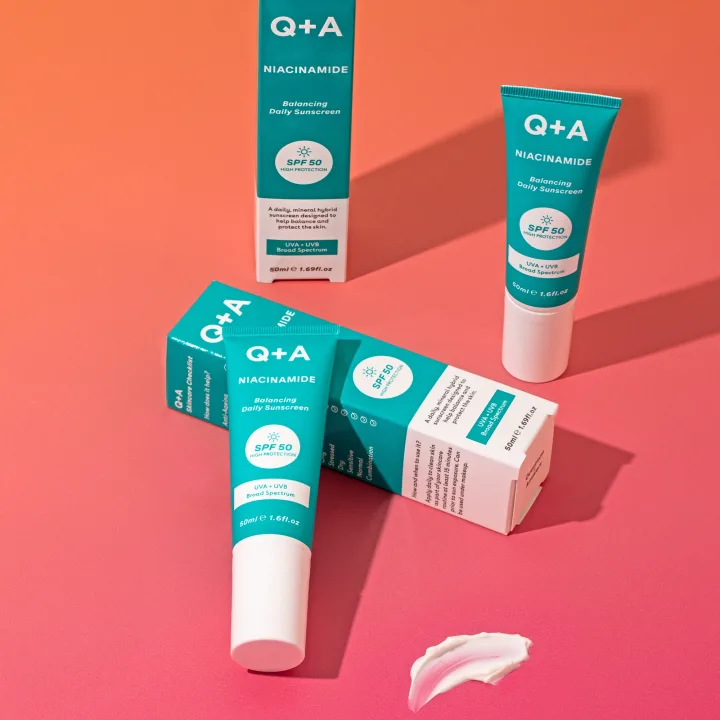 Q+A Niacinamide Balancing Daily Sunscreen SPF 50, 50 ml Q+A