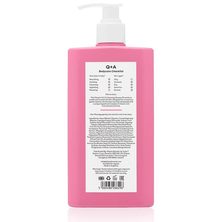 Q+A Vitamin A.C.E. Shower Body Oil 250 ml Q+A