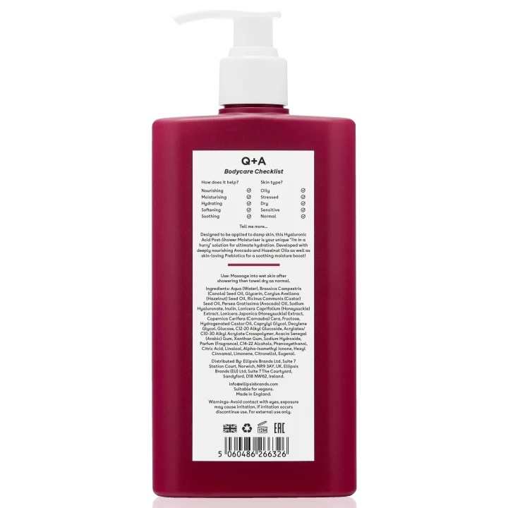 Q+A Hyaluronic Acid Post-Shower Moisturiser 250 ml Q+A