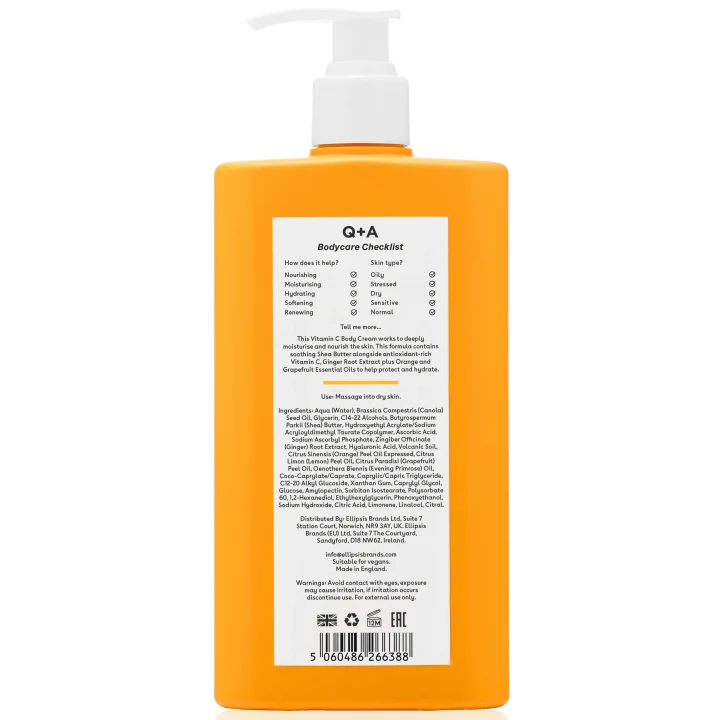 Q+A Vitamin C Body Cream 250 ml Q+A