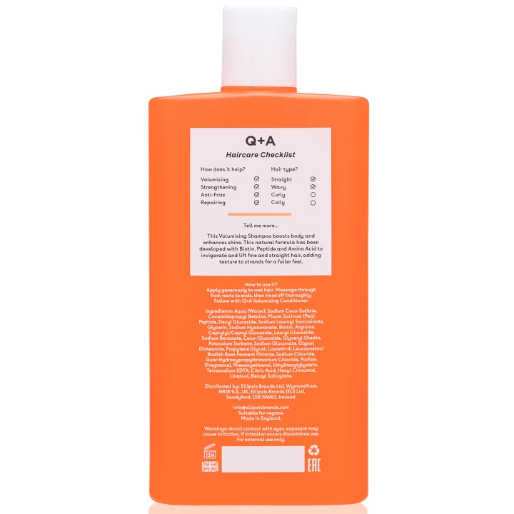Q+A Volumising Shampoo 250 ml Q+A