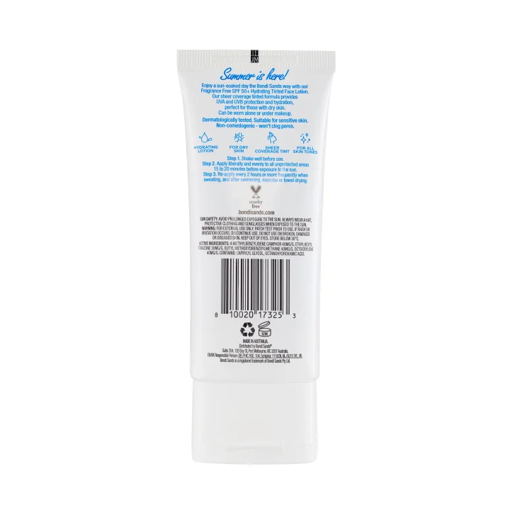 Bondi Sands Spf 50+ Everyday Face Lotion Tinted 75ml Bondi Sands