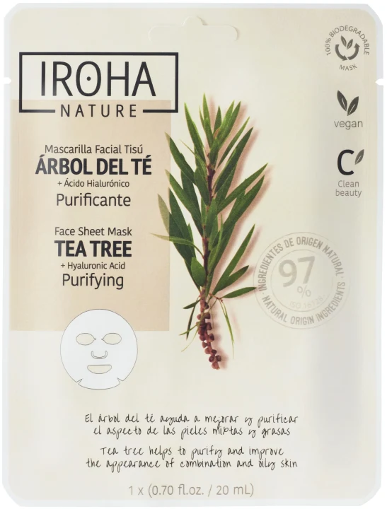 Iroha Nature Purifying Tea Tree Face Sheet Mask 20 ml Iroha Nature