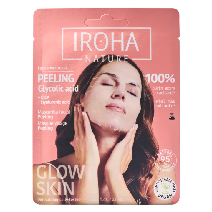 Iroha Nature Peeling Glycolic Acid Face Sheet Mask 20 ml Iroha Nature