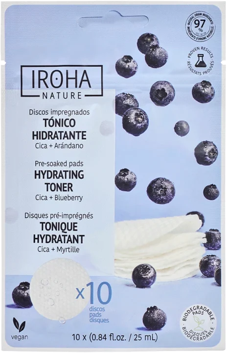 Iroha Nature Hydrating Toner Pads Cica + Blueberry Iroha Nature