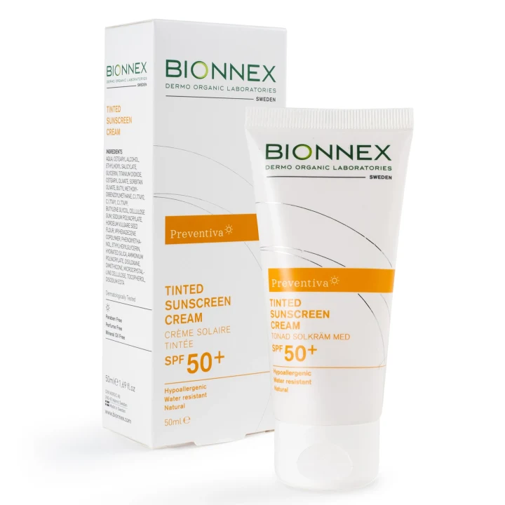 BIONNEX Preventiva Tinted Sunscreen Cream SPF 50+, 50 ml BIONNEX