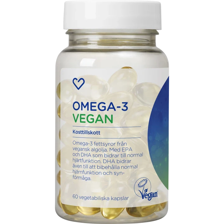 Hjärtats Omega-3 Vegan Kapsel 60st Hjärtats