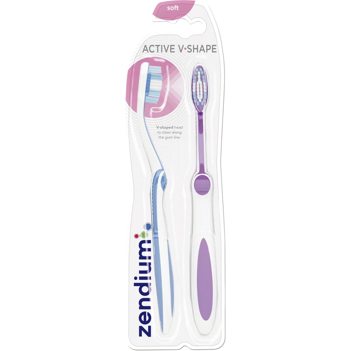 Zendium V-shape Soft Tandborste 2 st Zendium