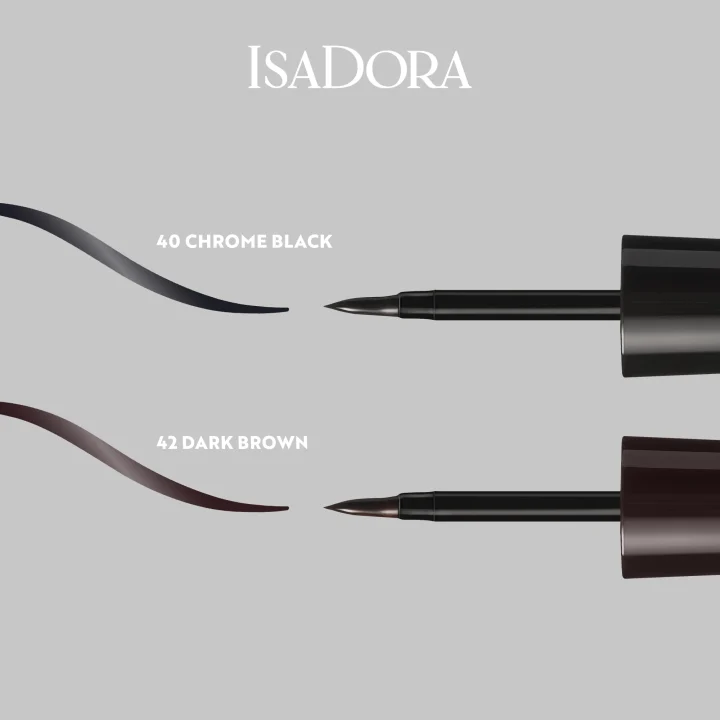 IsaDora Glossy Eyeliner Waterproof 2,5 ml 40 Chrome Black IsaDora