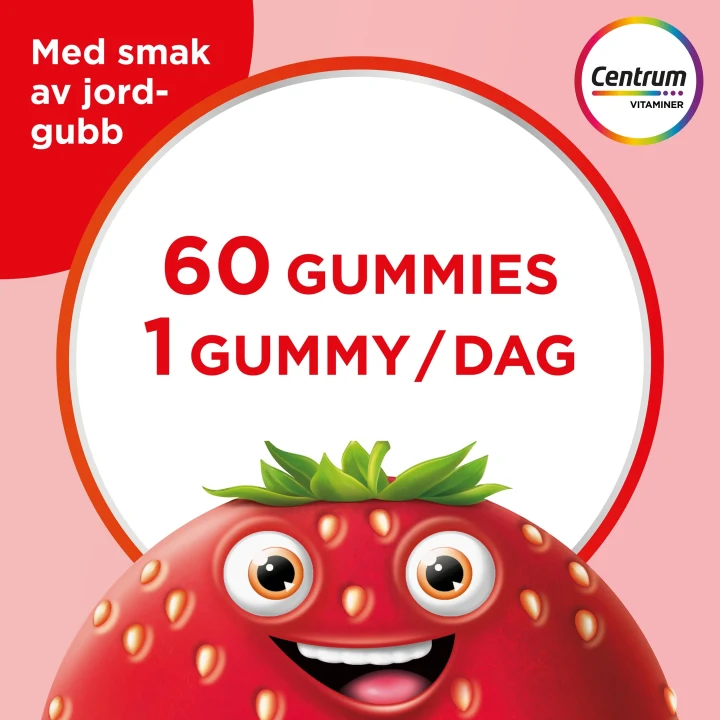Centrum Barn Multivitamin Gummies Jordgubb 60 st centrum