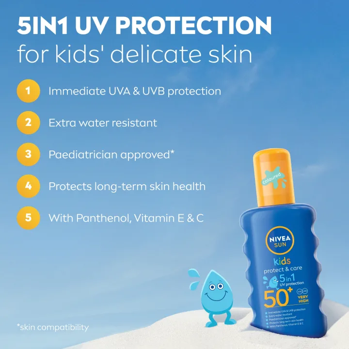 Nivea Sun Protect & Care Kids Sun Spray SPF 50+, 200 ml Nivea