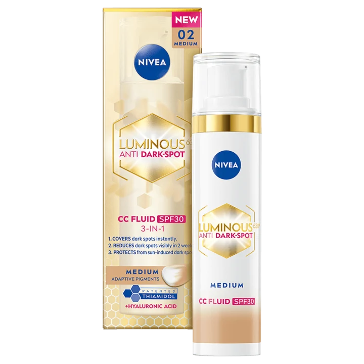 Nivea Luminous 630 Anti Dark-Spot CC Fluid 3-in-1 40 ml 02 Medium Nivea