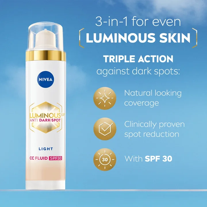 Nivea Luminous 630 Anti Dark-Spot CC Fluid 3-in-1 40 ml 01 Light Nivea