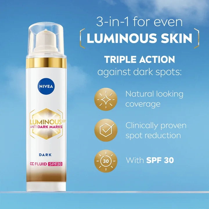 Nivea Luminous 630 Anti Dark-Spot CC Fluid 3-in-1 40 ml 03 Dark Nivea