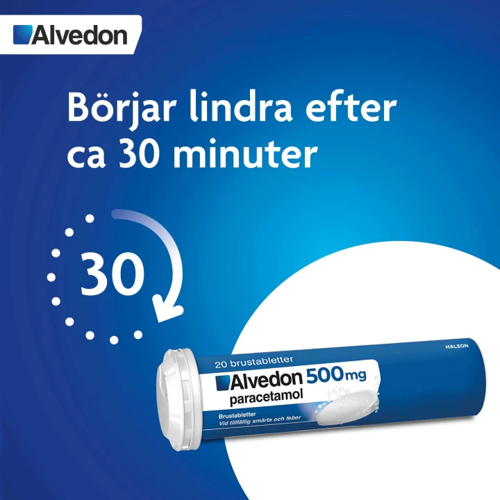 Alvedon brustablett 500 mg 20 st Alvedon
