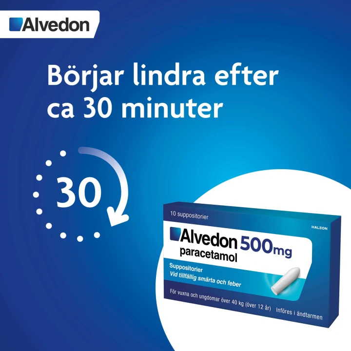 Alvedon suppositorium 500 mg 10 st Alvedon