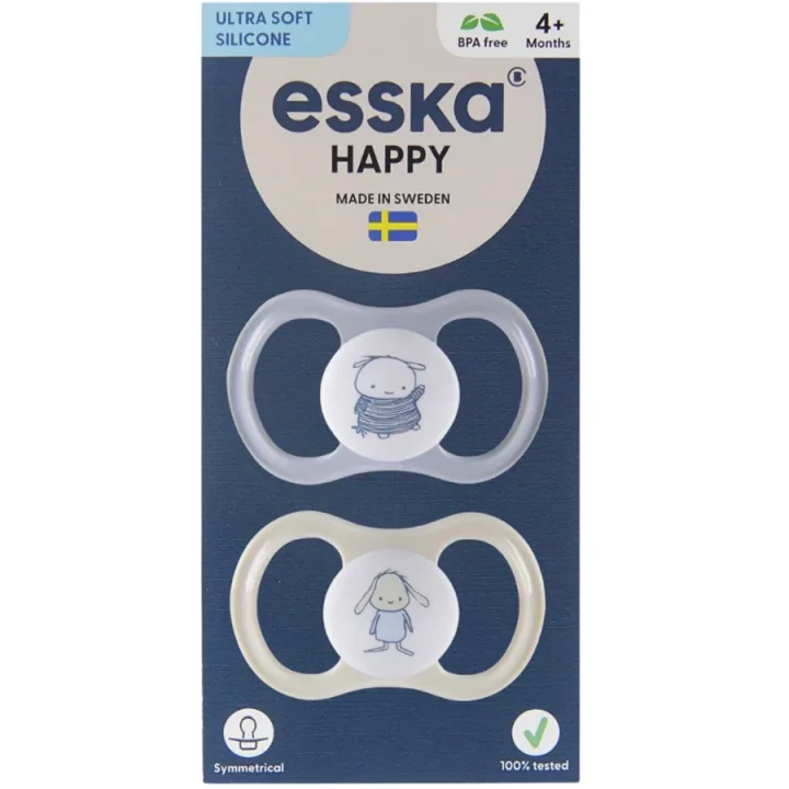 ESSKA Happy 4+m Silikon Beige 2-pack Esska