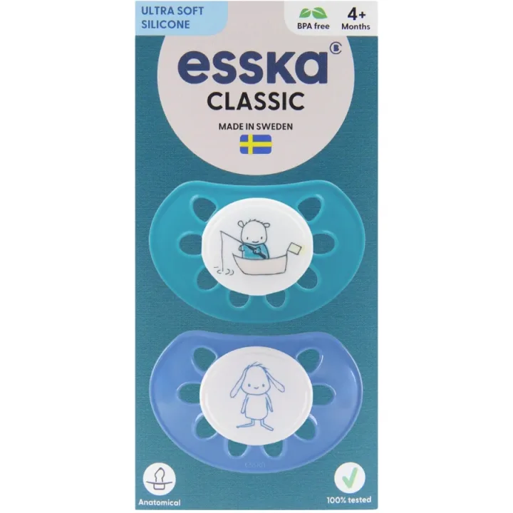 ESSKA Classic 4+m Silikon Blå 2-pack Esska