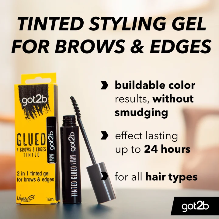 Schwarzkopf got2b Glued 4 Brows & Edges Pigmenterad Gel 2-i-1 Svart 16 ml Schwarzkopf
