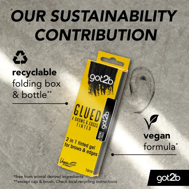 Schwarzkopf got2b Glued 4 Brows & Edges Pigmenterad Gel 2-i-1 Svart 16 ml Schwarzkopf