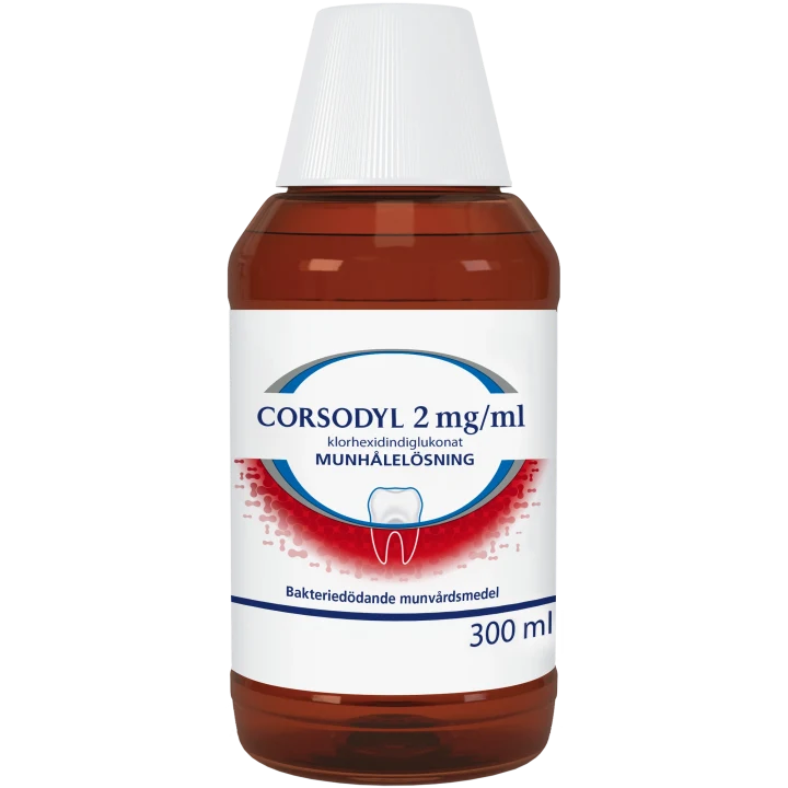 Corsodyl munhålelösning 2 mg/ml 300 ml Corsodyl