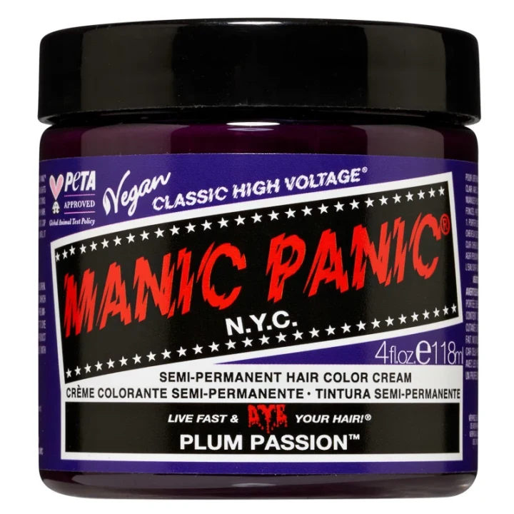 Manic Panic Classic High Voltage Semi-Permanent Hair Color Cream 118 ml Plum Passion Manic Panic