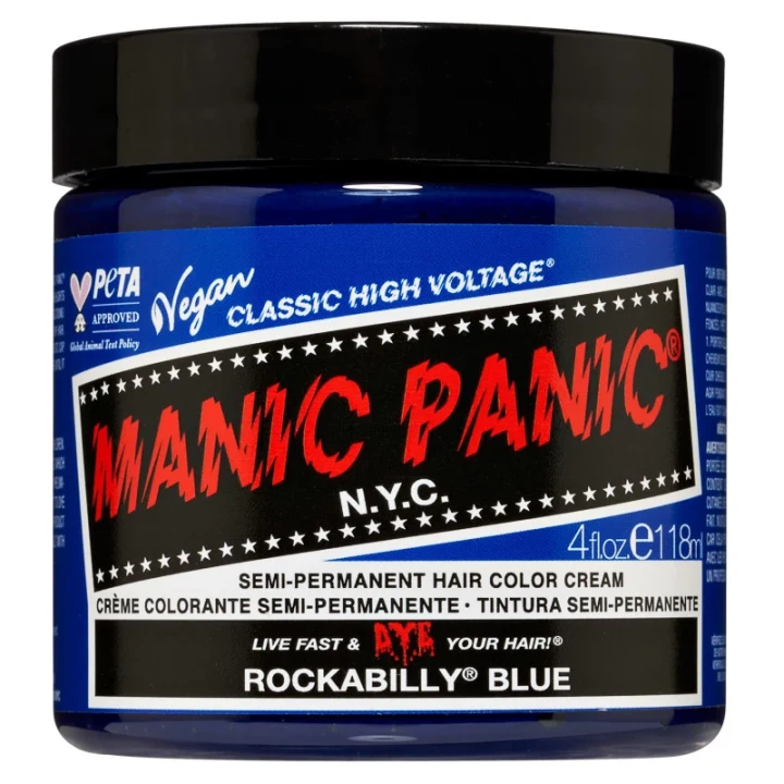 Manic Panic Classic High Voltage Semi-Permanent Hair Color Cream 118 ml Rockabilly Blue Manic Panic