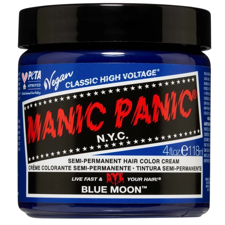 Manic Panic Classic High Voltage Semi-Permanent Hair Color Cream 118 ml Blue Moon Manic Panic