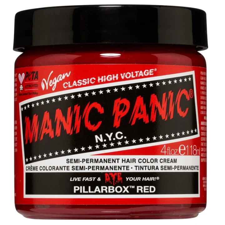 Manic Panic Classic High Voltage Semi-Permanent Hair Color Cream 118 ml Pillarbox Red Manic Panic