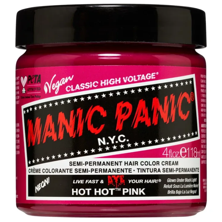 Manic Panic Classic High Voltage Semi-Permanent Hair Color Cream 118 ml Hot Hot Pink Manic Panic