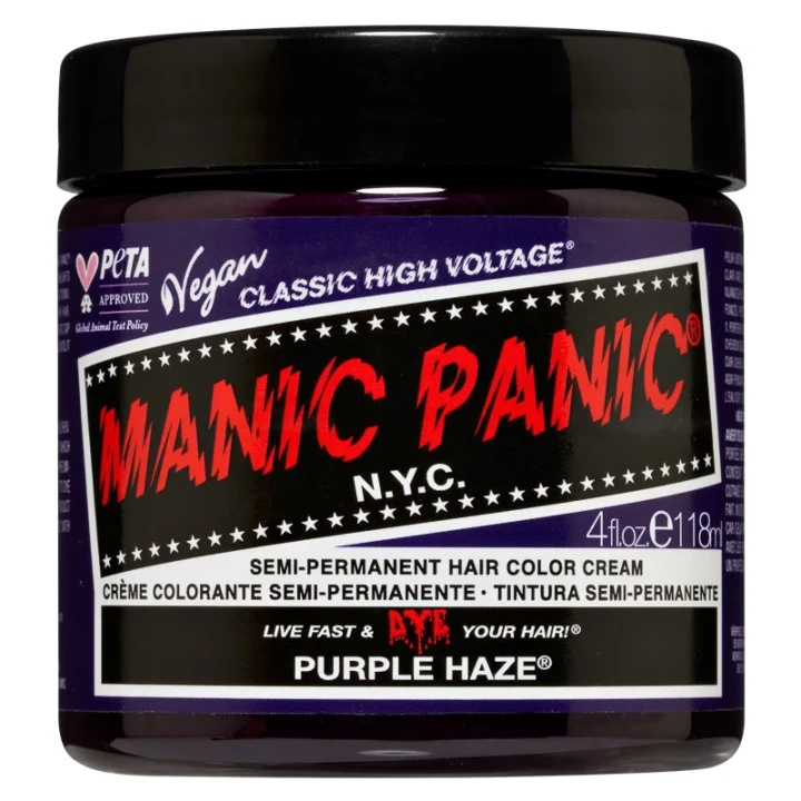 Manic Panic Classic High Voltage Semi-Permanent Hair Color Cream 118 ml Purple Haze Manic Panic