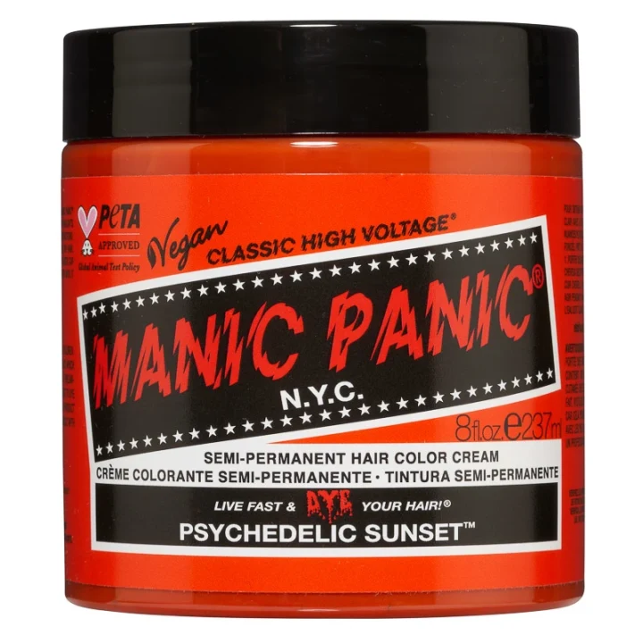Manic Panic Classic High Voltage Semi-Permanent Hair Color Cream 237 ml Psychedelic Sunset Manic Panic