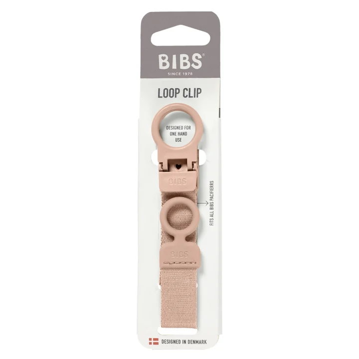 BIBS Pacifier Clip Loop  Blush Bibs