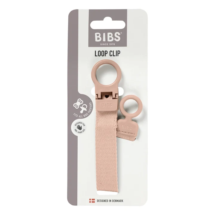 BIBS Pacifier Clip Loop  Blush Bibs