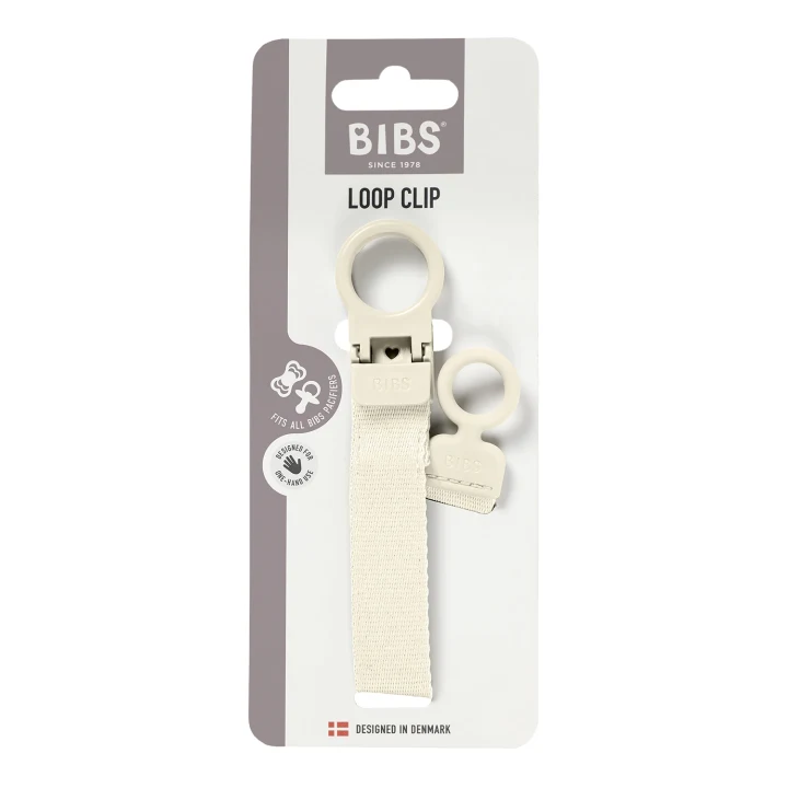 BIBS Pacifier Clip Loop  Ivory Bibs