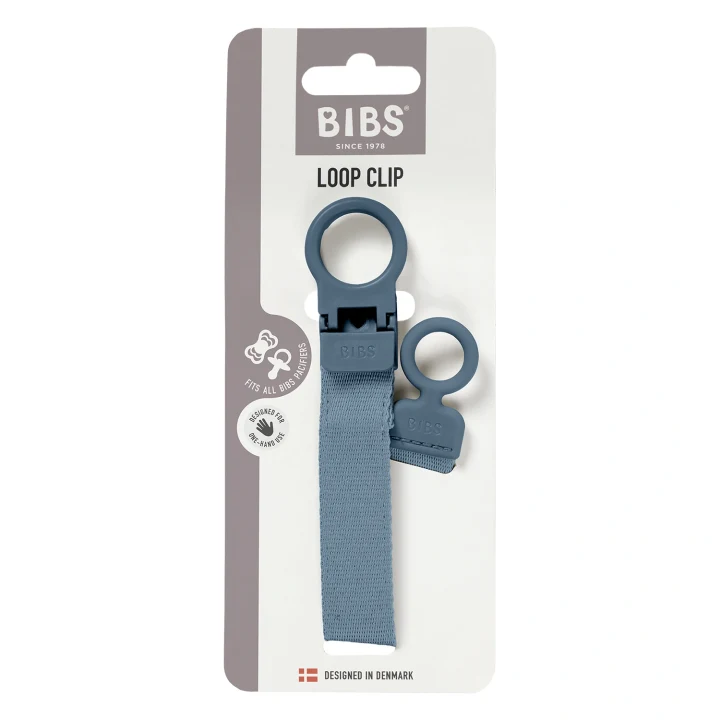 BIBS Pacifier Clip Loop  Petrol Bibs