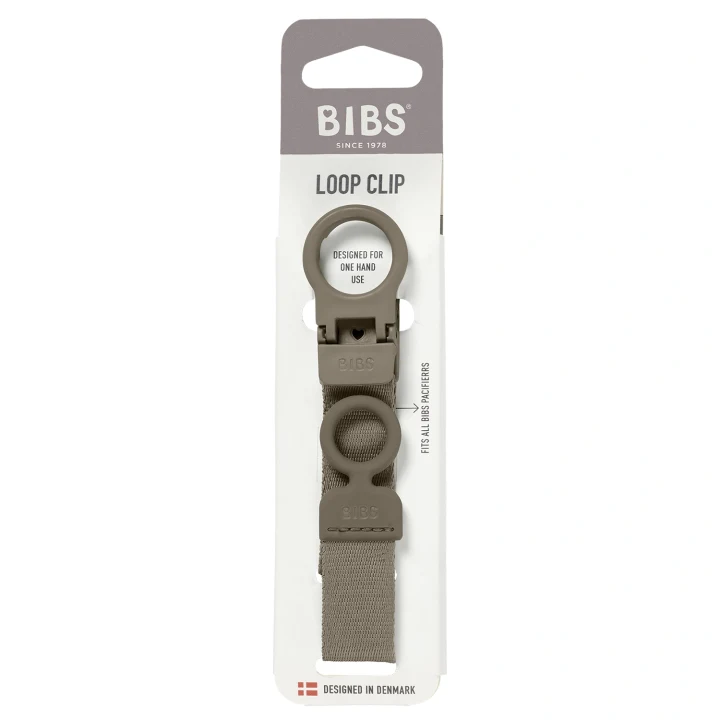 BIBS Pacifier Clip Loop  Dark Oak Bibs