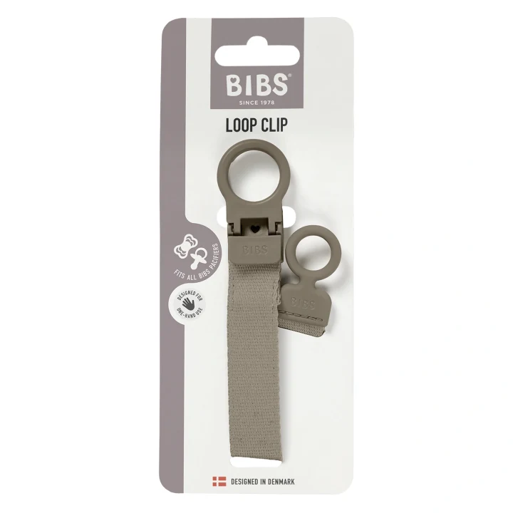 BIBS Pacifier Clip Loop  Dark Oak Bibs
