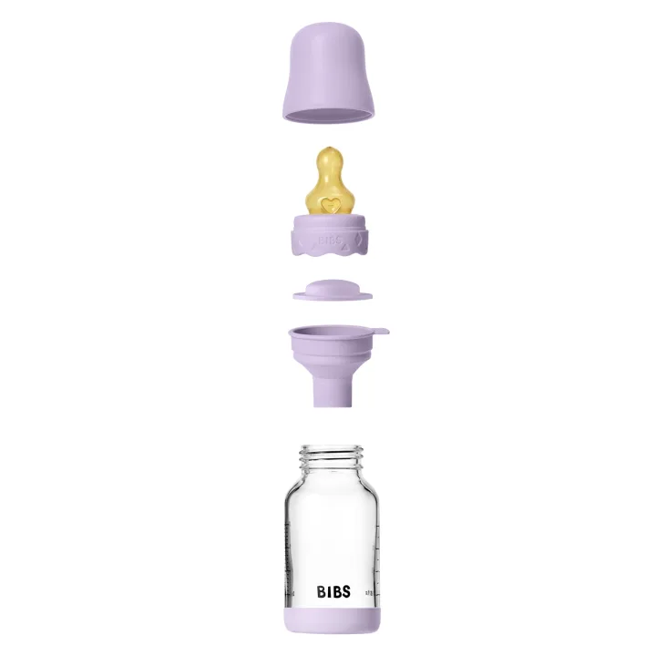 BIBS Glass Boheme Baby Bottle Latex SlowFlow Violet Sky 120 ml Bibs