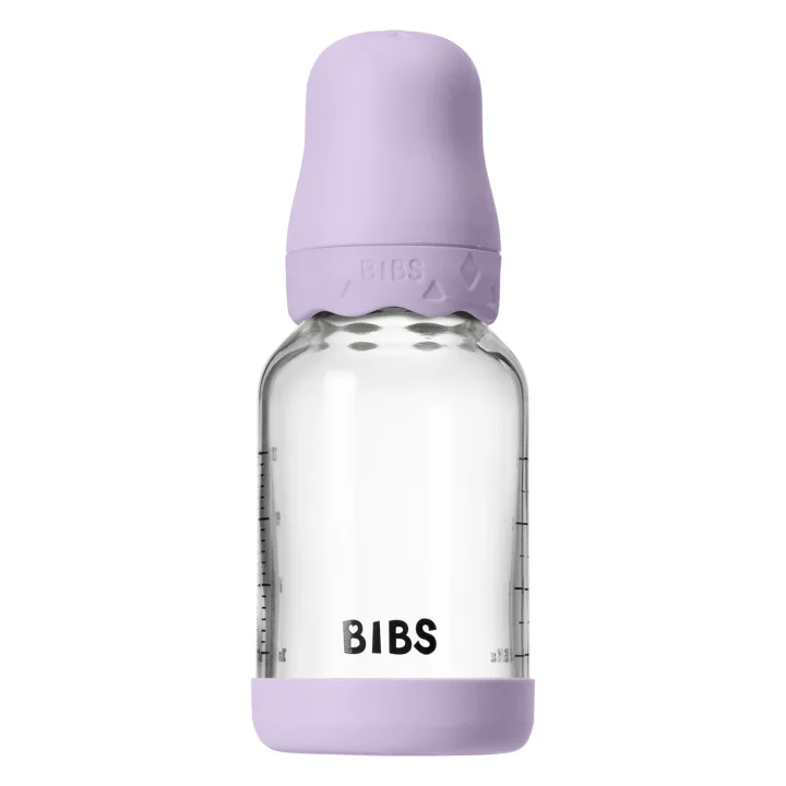 BIBS Glass Boheme Baby Bottle Latex SlowFlow Violet Sky 120 ml Bibs