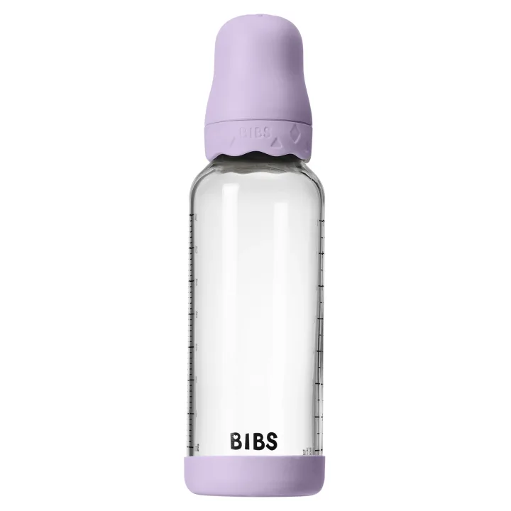 BIBS Glass Boheme Baby Bottle Latex MediumFlow VioletSky 240 ml Bibs