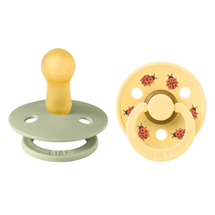 BIBS Napp Studio Colour Ladybug Latex Sage Mix 2-pack Size 2 Bibs