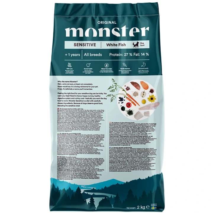 Monster Dog Original Sensitive White Fish 2 kg Monster