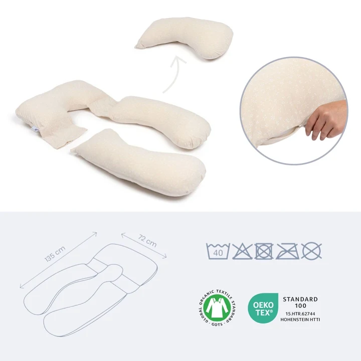 Doomoo Gravidkudde Maxi Blomma Sand Doomoo