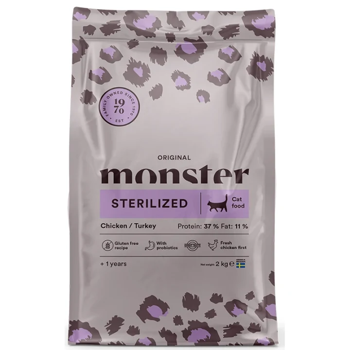Monster Cat Original Sterilized Chicken/Turkey 2 kg Monster
