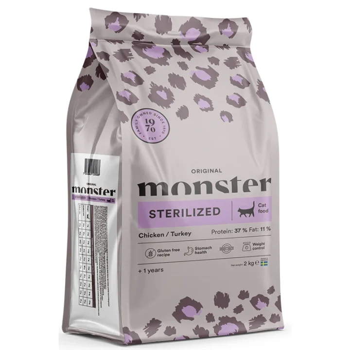 Monster Cat Original Sterilized Chicken/Turkey 2 kg Monster