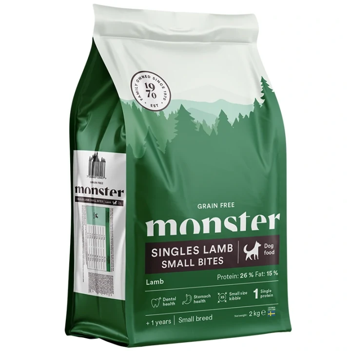 Monster Dog Grain Free Singles Lamb Small Bites 2 kg Monster