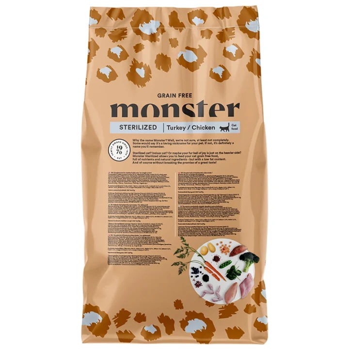 Monster Cat Grain Free Sterilized Turkey/Chicken 6 kg Monster